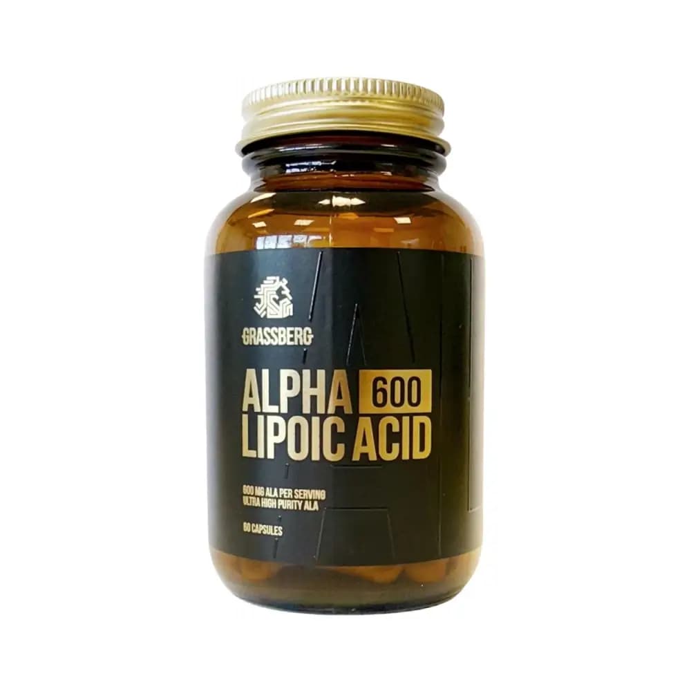 Grassberg - Alpha Lipoic Acid 600 - Unflavoured - 90 capsules – Grassberg förpackning