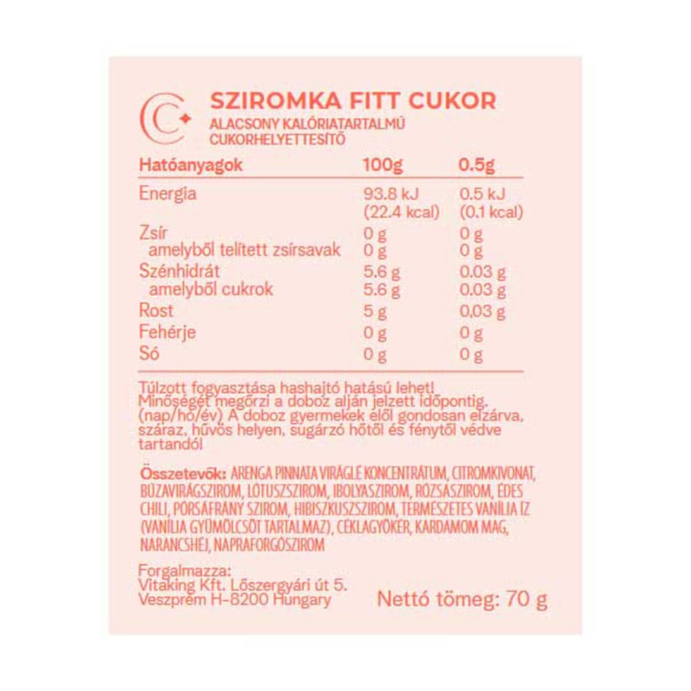 Vitaking - Fitt Cukor - Natural Sweetener - 70g