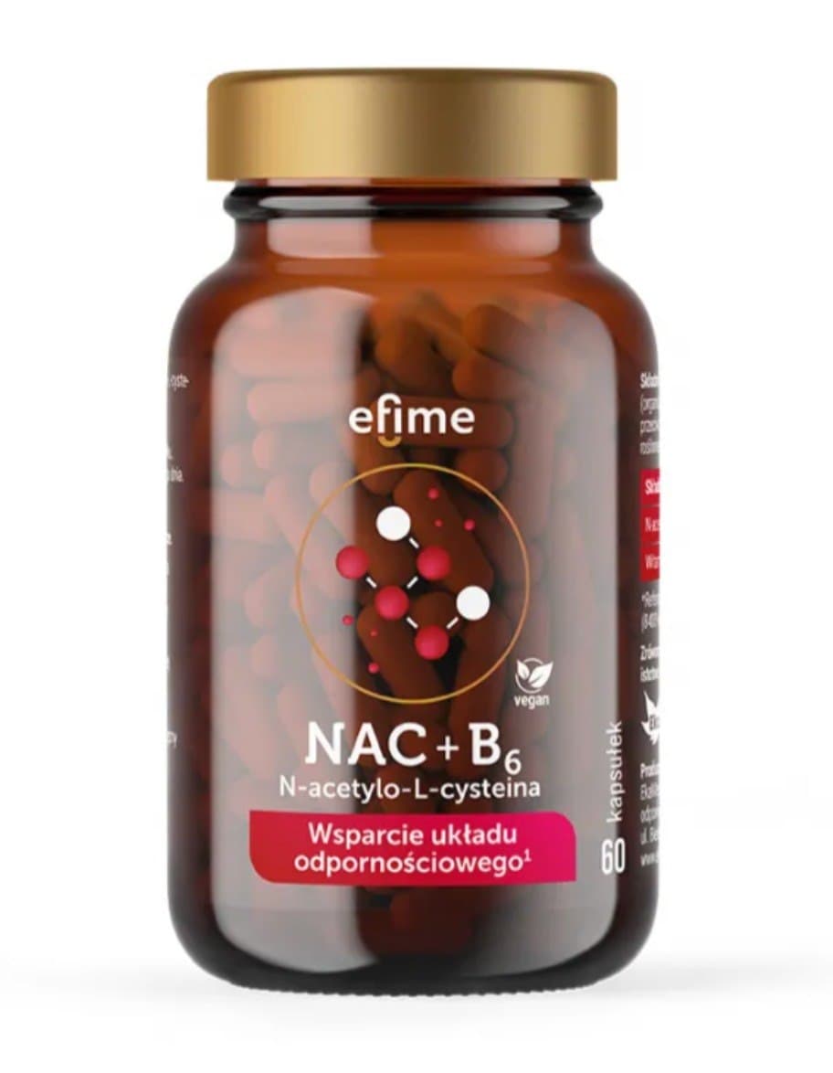 efime - NAC + B6 - 60 Caps – Efime förpackning