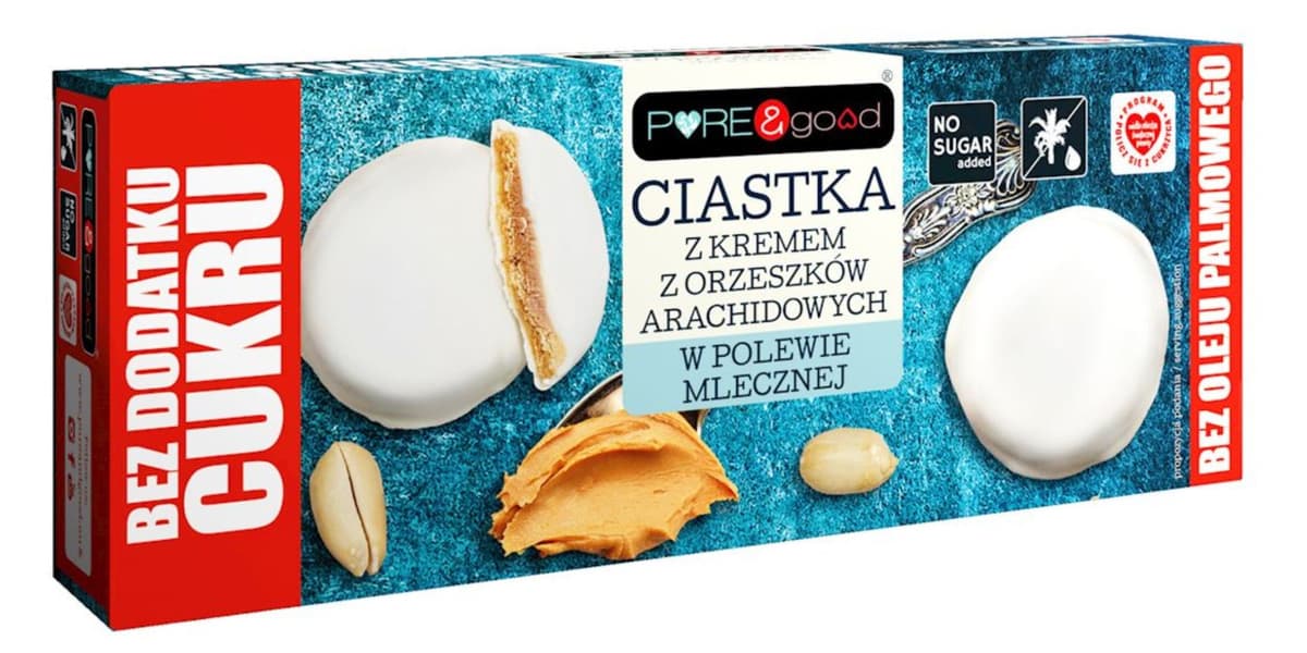 PURE & good - Peanut Butter Cookies - 128g – PURE & good förpackning
