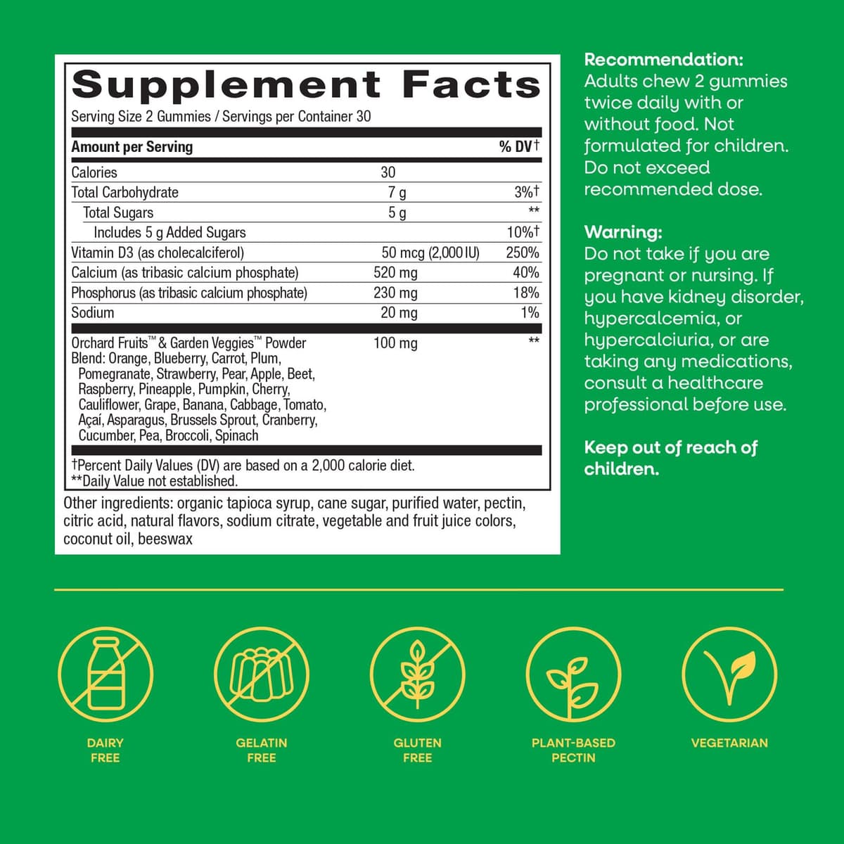 Nature'S Way - Alive! Calcium + D3 Gummies - 60 Gummies