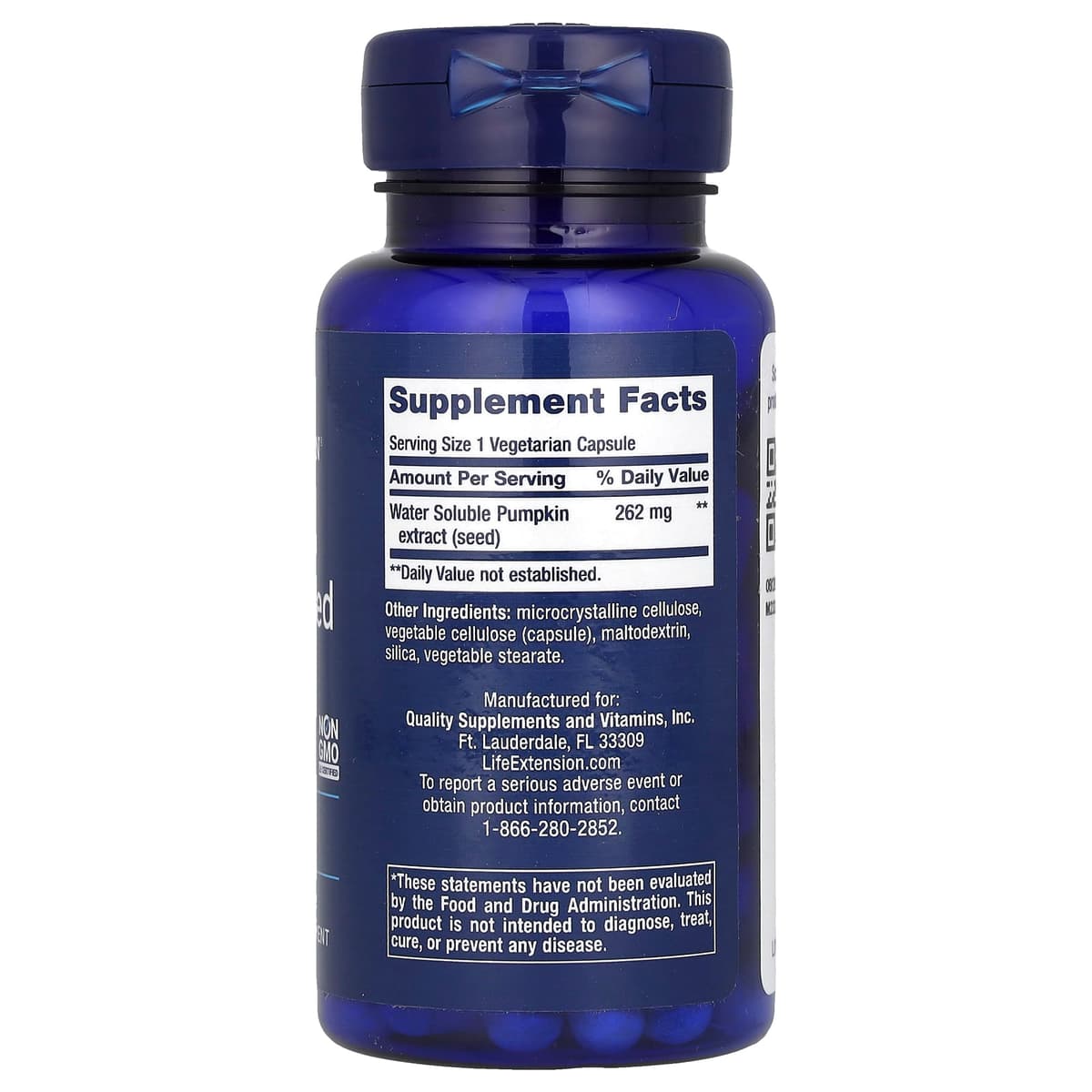 Life Extension - Water-Soluble Pumpkin Seed Extract