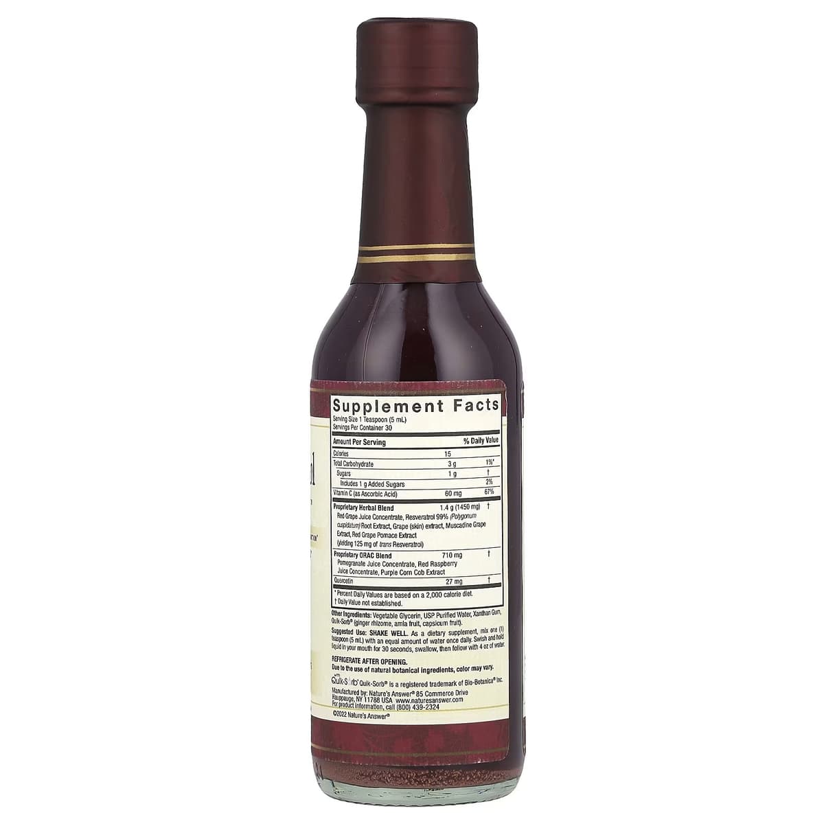 Nature'S Answer - Resveratrol Reserve - 150ml