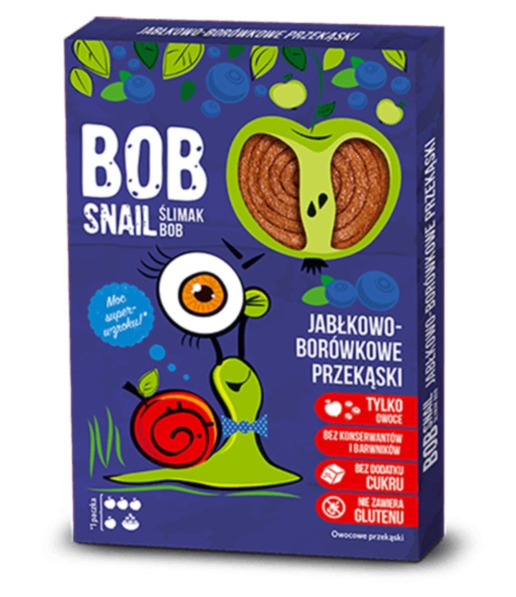 B.O.B SNAIL - Snail Bob Fruit Snacks - 60g – B.O.B SNAIL förpackning