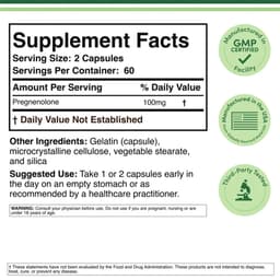 Double Wood Supplements - Pregnenoloni - 120 Kaps