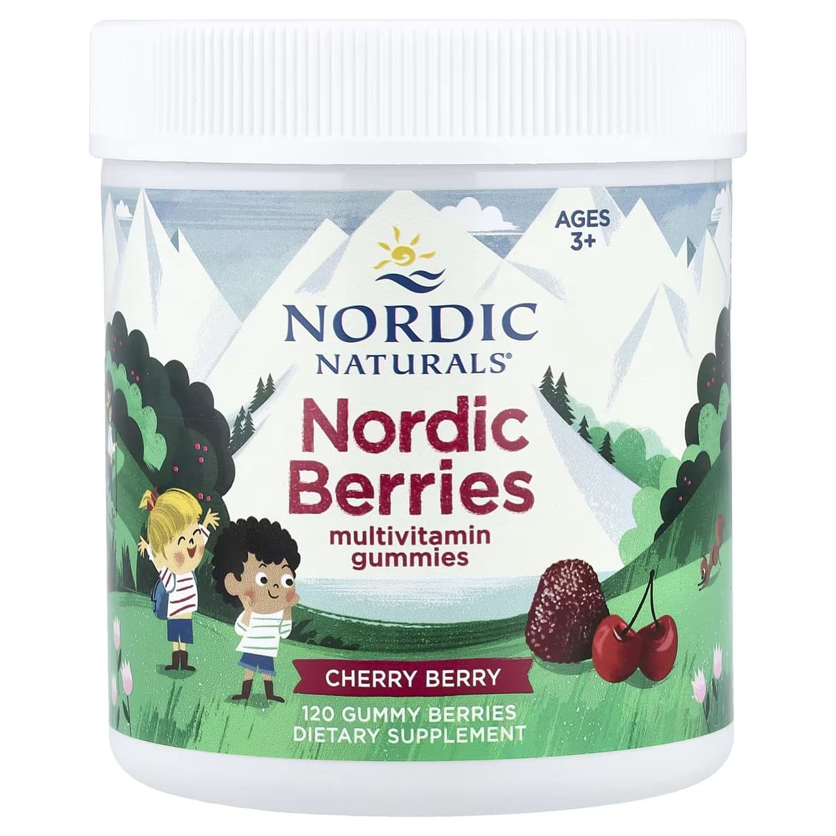 Nordic Naturals - Marjapähkinät Monivitamiini, Kirsikka Marja - 120 Karkkia