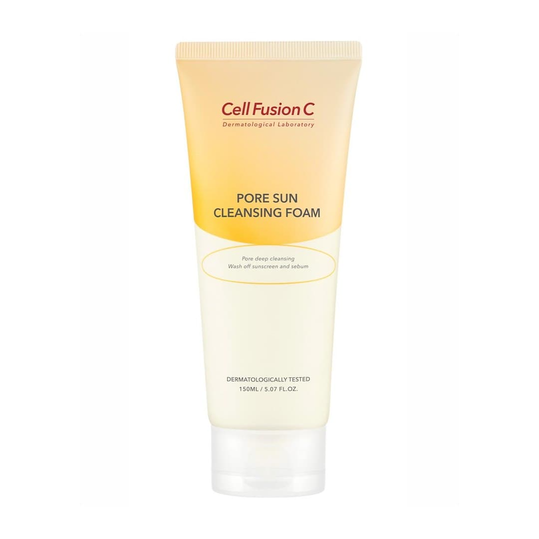 Cell Fusion C Pore Sun Cleansing Foam 150 ml – Cell Fusion C förpackning