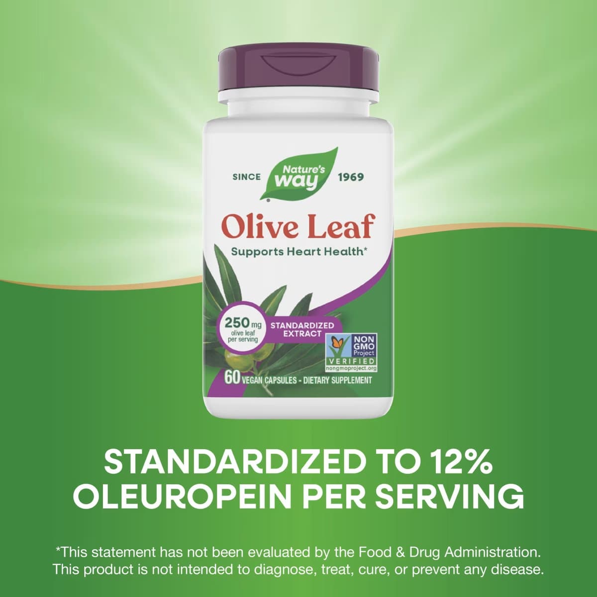 Nature's Way - Olive Leaf Premium Extract - 60 Caps