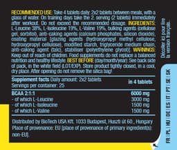 BioTechUSA - BCAA 6000 - 100 Tablets