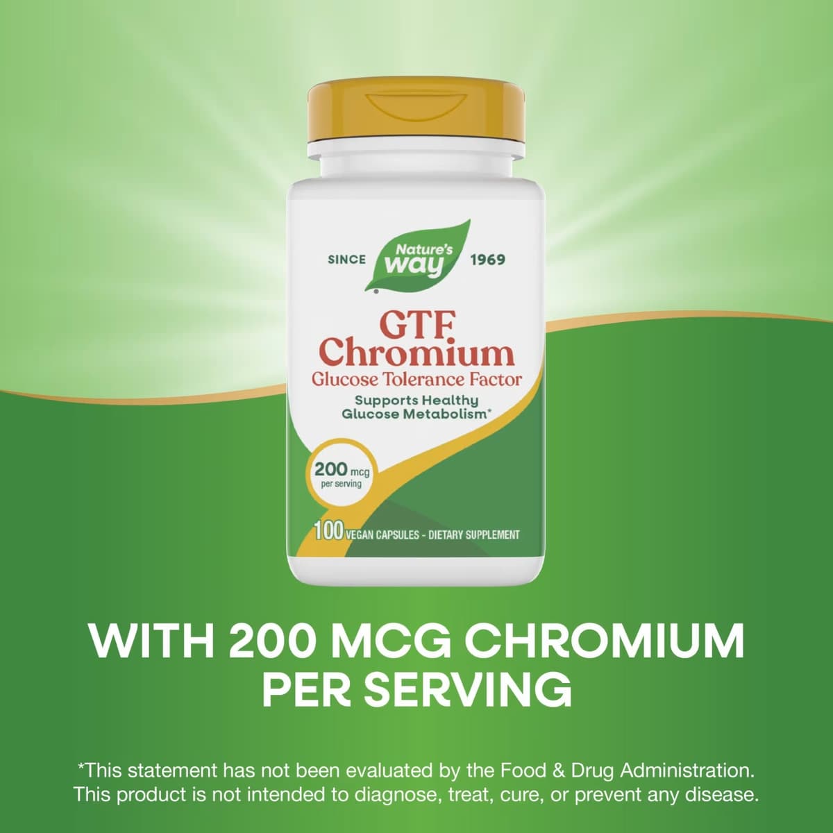 Nature's Way - GTF Chromo - 100 Kapsler
