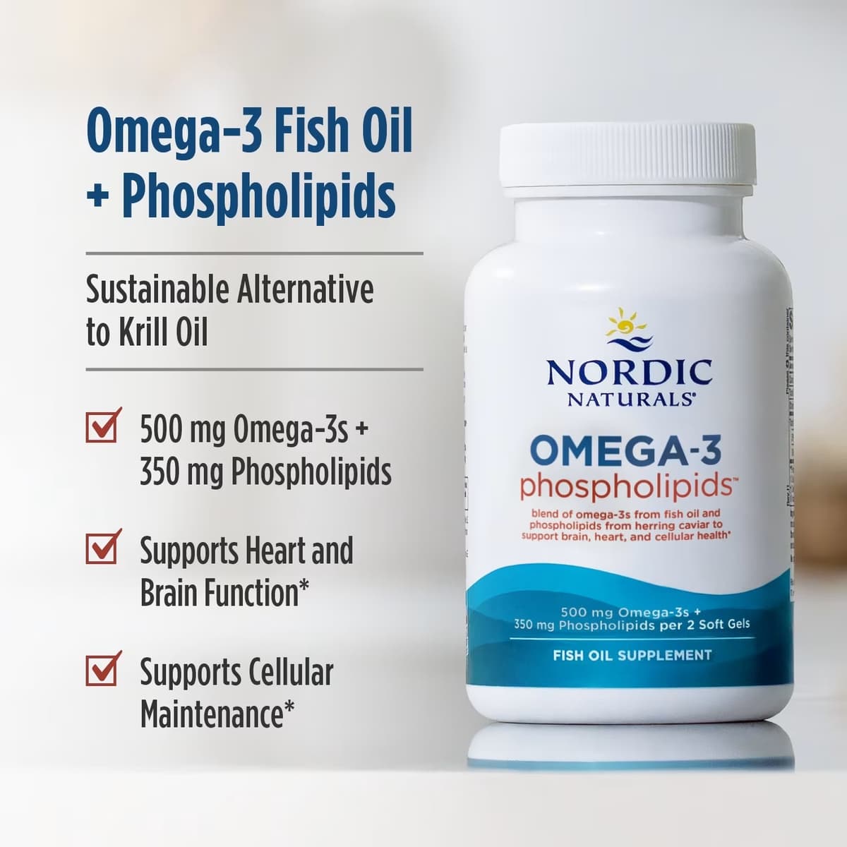 Nordic Naturals - Omega-3 Fosfolipidit - 500 mg - 60 Kapselia