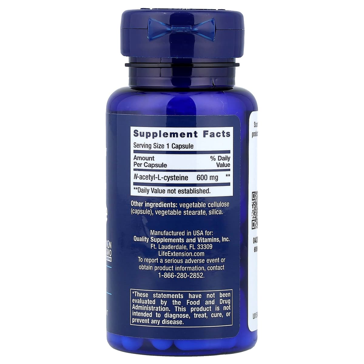 Life Extension - N-Asetyyli-L-systeiini - 60 Kapselia