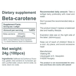 Vitaking - Beta-Carotene Provitamin A - 100 Sgels
