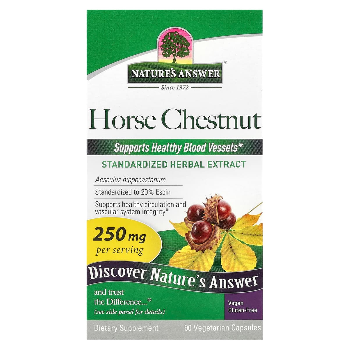 Nature's Answer - Hevoskastanja - 90 Vcaps
