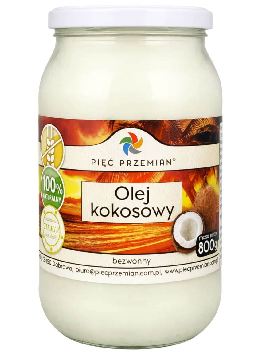 Pięć Przemian - Coconut Oil - 800g – Pięć Przemian förpackning