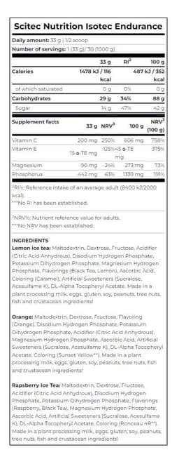 Scitec Nutrition - Lemon Iced Tea - 1kg