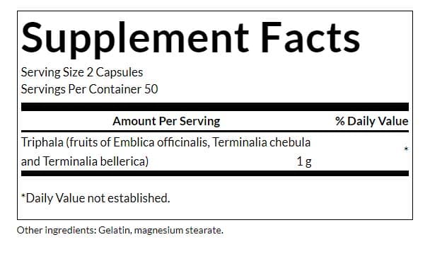 Swanson - Triphala - 100 Caps