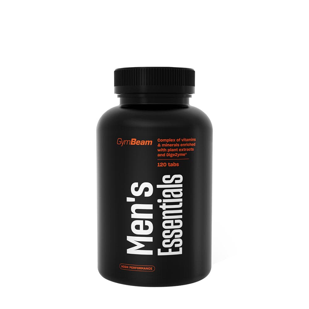 GymBeam - Men'S Essentials - 120 Tabs – GymBeam förpackning