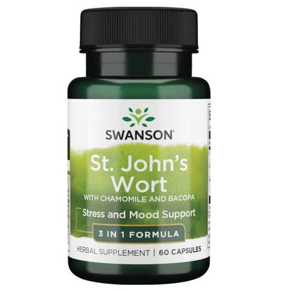 Swanson - St. John'S Wort With Chamomile And Bacopa - 60 Caps