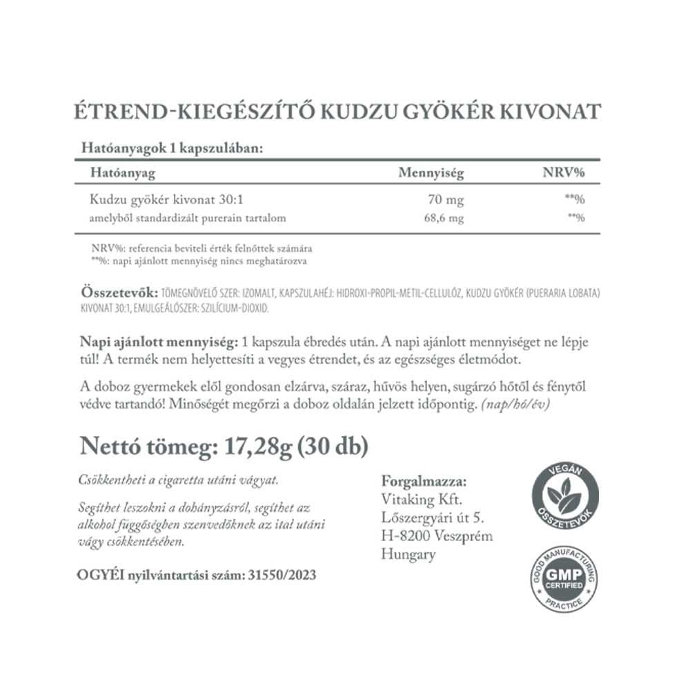 Vitaking - Kudzu Root Extract - 30 Caps