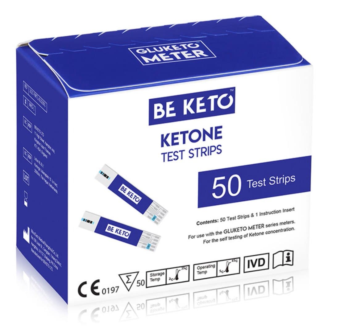 BE KETO - Ketone Test Strips - 50 Test Strips – BE KETO förpackning