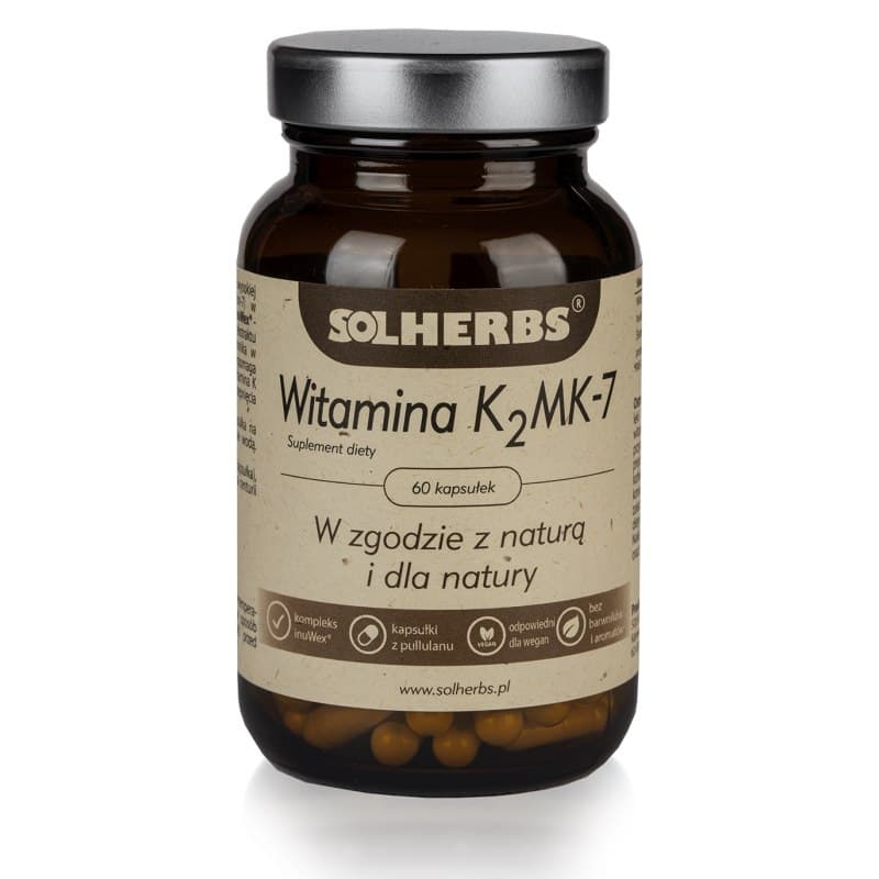Solherbs - Vitamin K2 MK-7 - 60 Caps – Solherbs förpackning