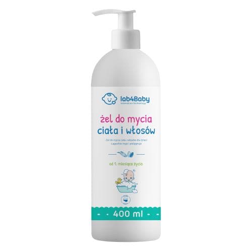 lab4Baby - Body and Hair Wash Gel - 400 ml – lab4Baby förpackning