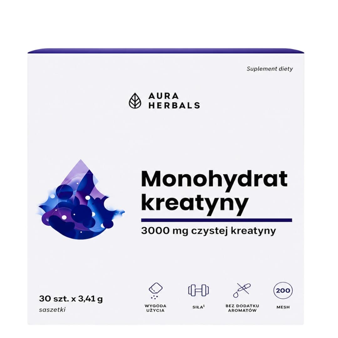 Aura Herbals - Creatine Monohydrate - 30 Pcs. X 3,41g (30 Sachets X 3.41g)