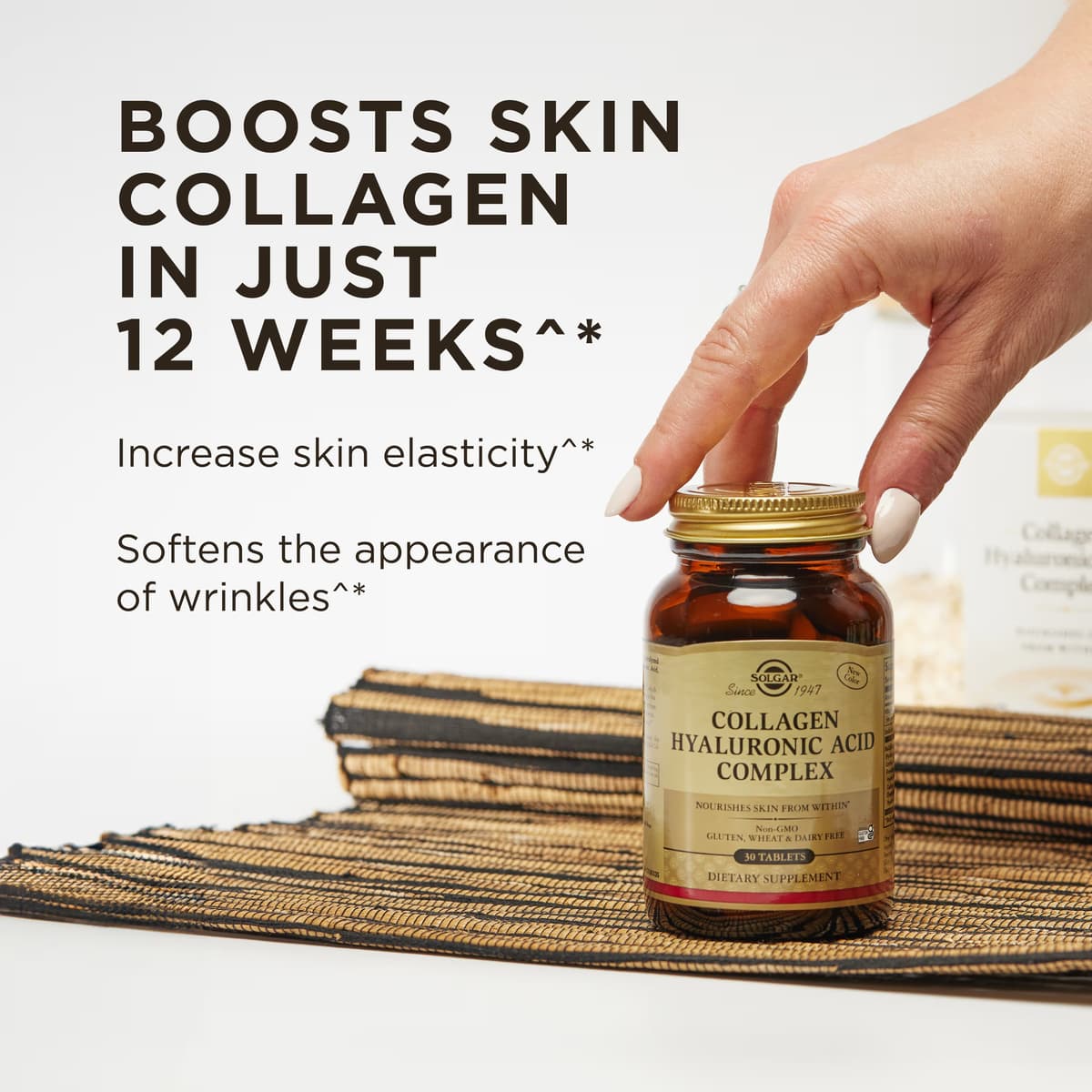 Solgar - Collagen Hyaluronic Acid Complex - 30 Tabs