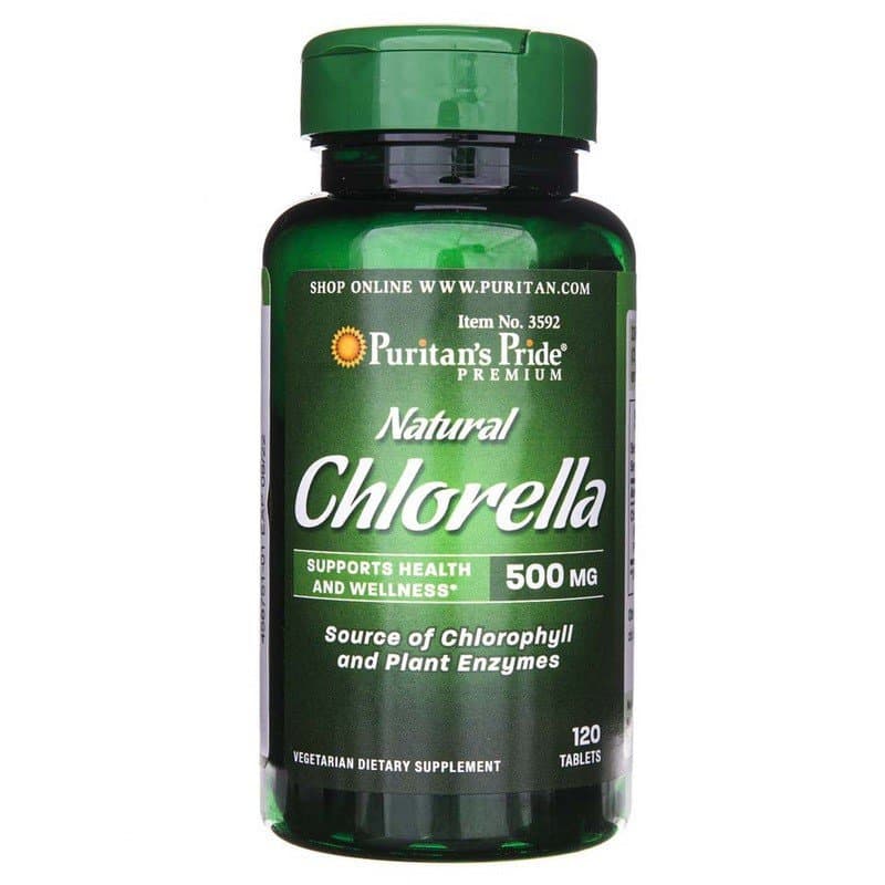 Puritan's Pride - Natural Chlorella - 120 Tablets – Puritan's Pride förpackning