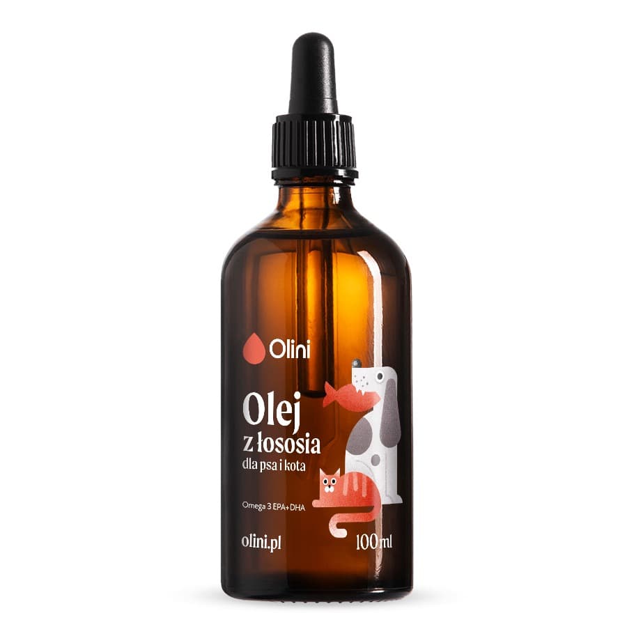 Olini - Salmon Oil for Dogs and Cats - 100ml – olini förpackning