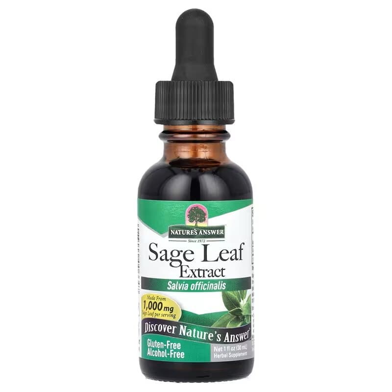 Nature's Answer - Sage Leaf Extract - 1 fl oz - 30ml – Nature'S Answer förpackning