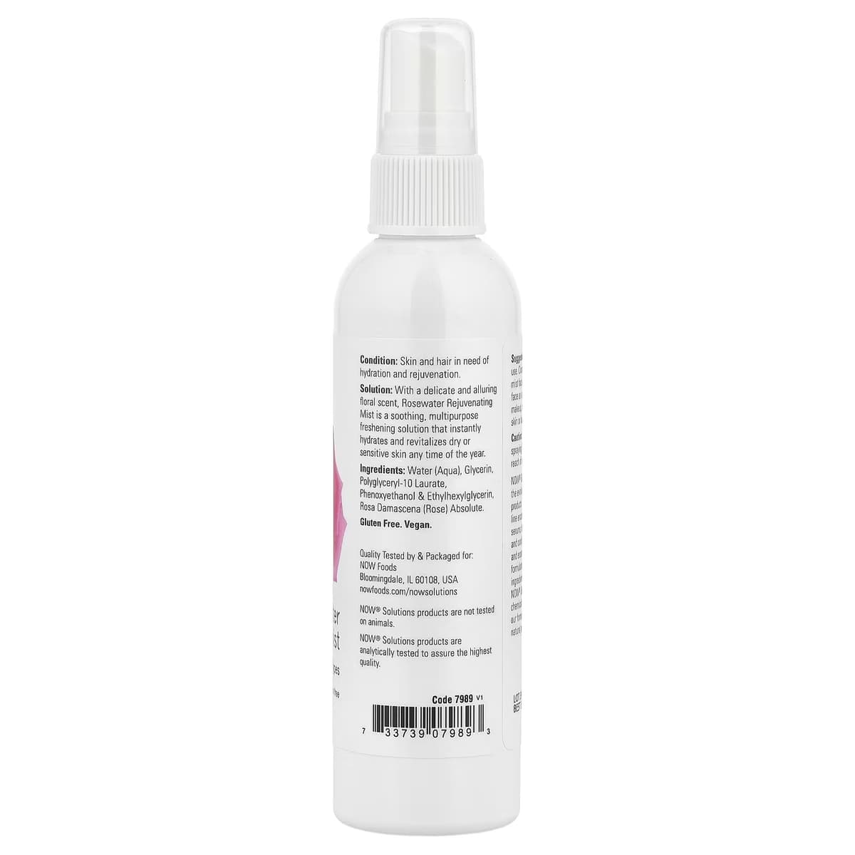 NOW Foods - Rosewater Rejuvenating Mist - 118ml