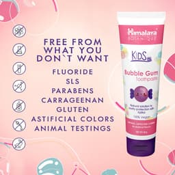 Himalaya Botanique - Kids Toothpaste, Bubble Gum - 80g