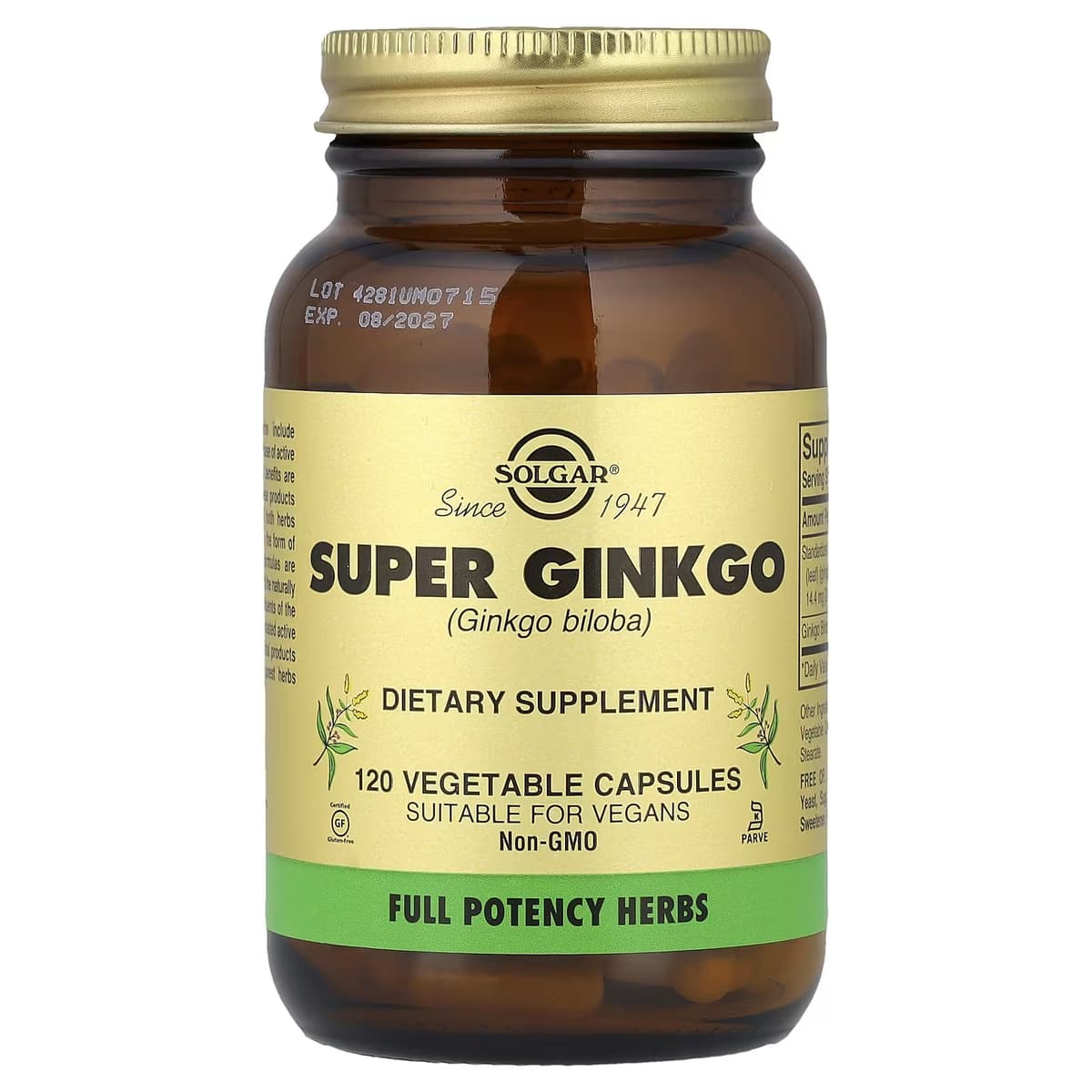 Solgar - Super Ginkgo - 120 Vcaps