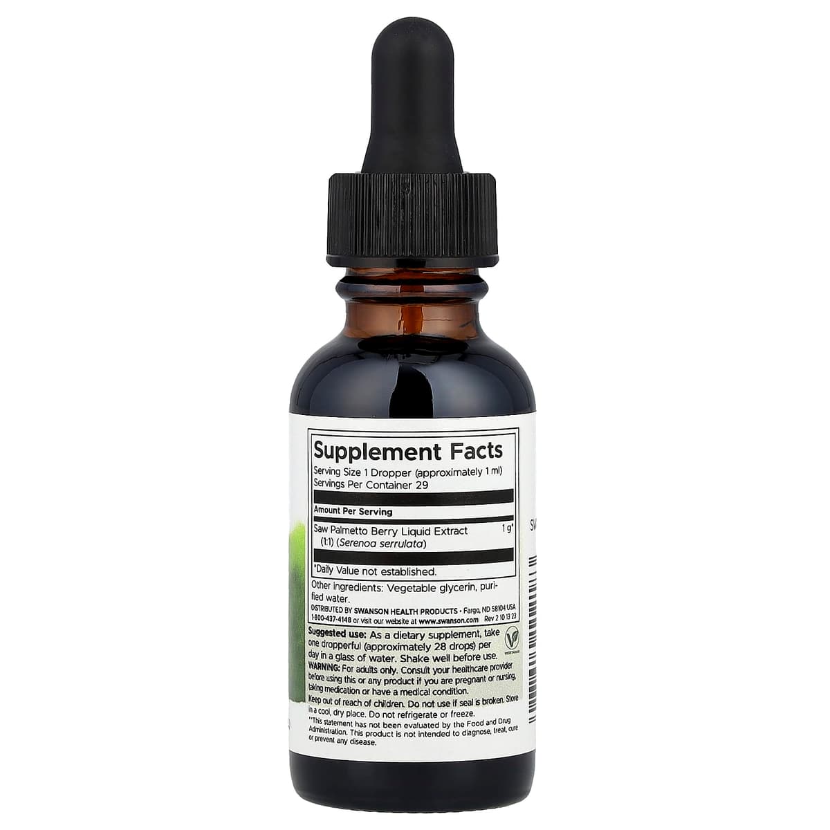 Swanson - Saw Palmetto Liquid Extract (29.6ml - 1 Fl oz)