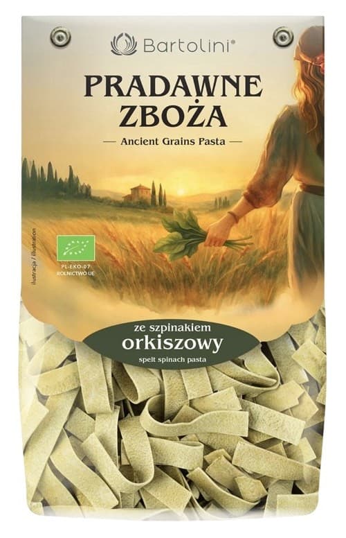 Bartolini - Organic Spelt Pasta Light Ribbon Orkiszowy with Spinach - 250g