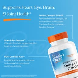 Doctor's Best - Purified & Clear Omega 3 Fish Oil - 120 Marine Softgels