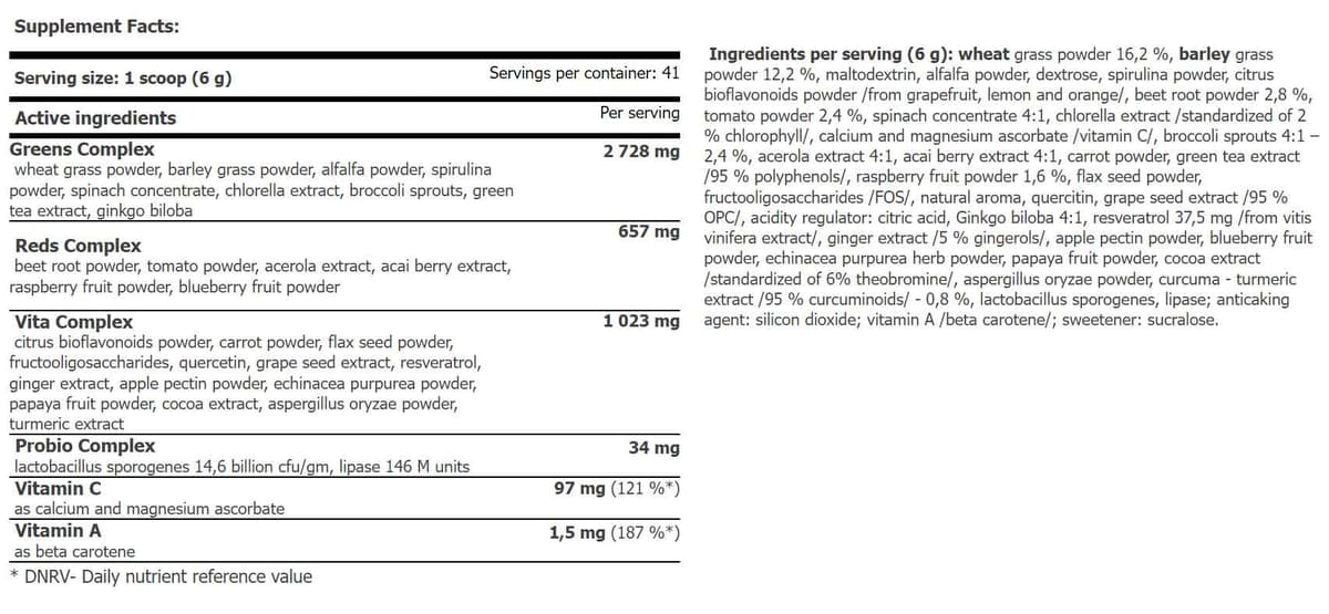 Amix - Greens & Reds+ - 250g