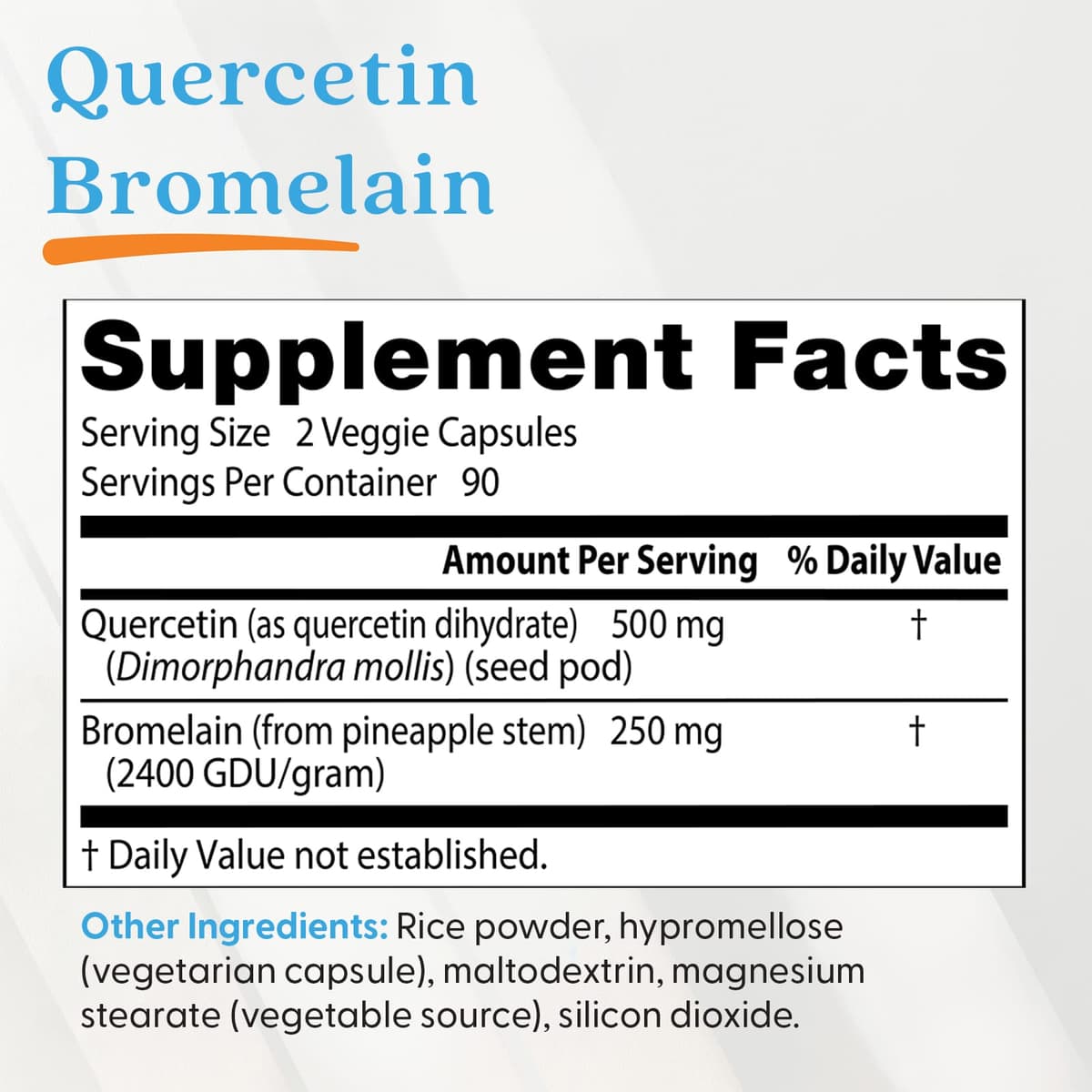 Doctor's Best - Quercetin Bromelain - 180 Vcaps (KORT DATUM 2026-10-30)