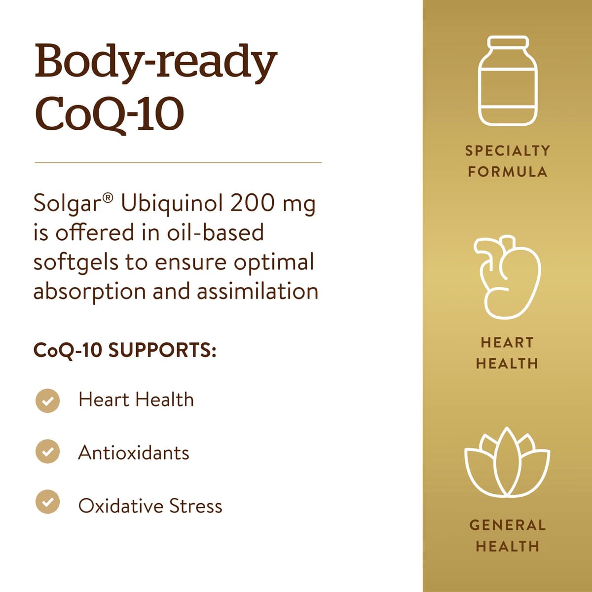 Solgar - Ubiquinol Q10 - 150mg - 60 Kapsler