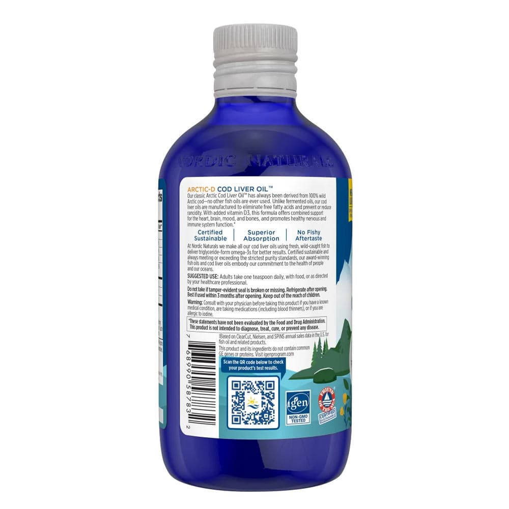 Nordic Naturals - Arctic-D Torskleverolie, Citron - 237ml.