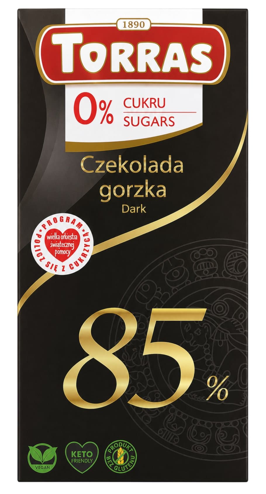 Torras - Dark Chocolate 85% - 75g – Torras förpackning