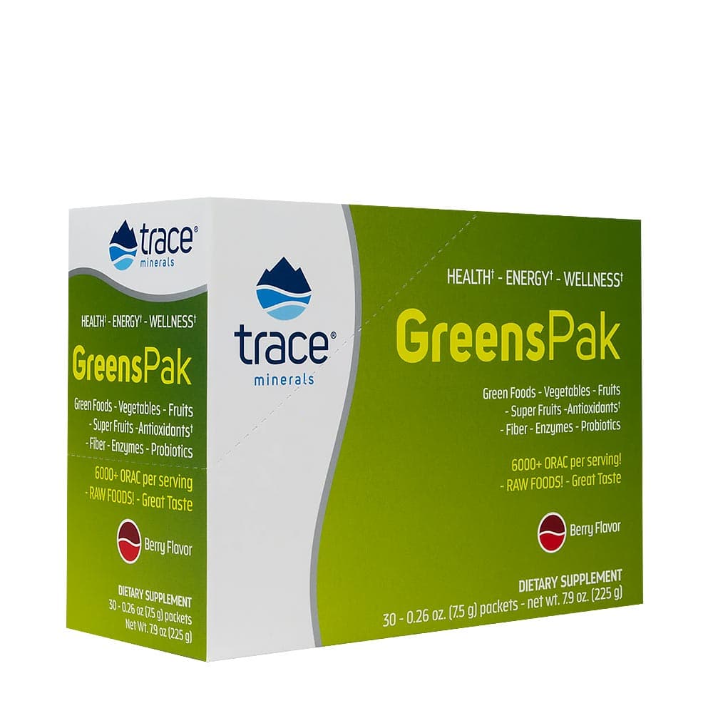 Trace Minerals - GreensPak - Greens Superfood Powder – Trace Minerals förpackning