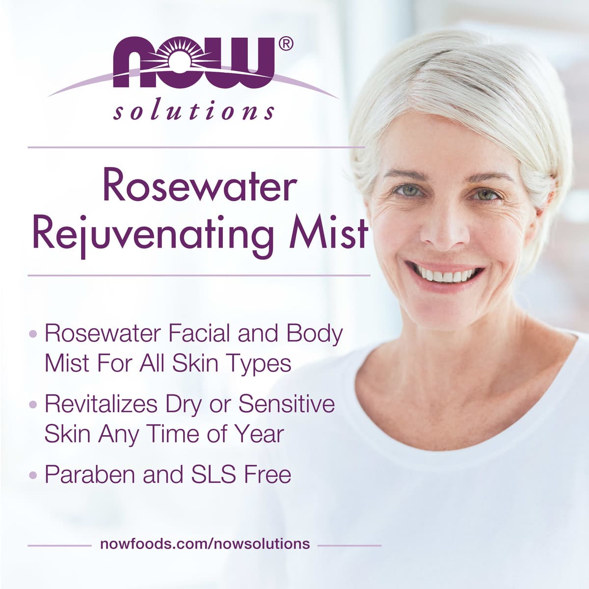 NOW Foods - Rosewater Rejuvenating Mist - 118ml
