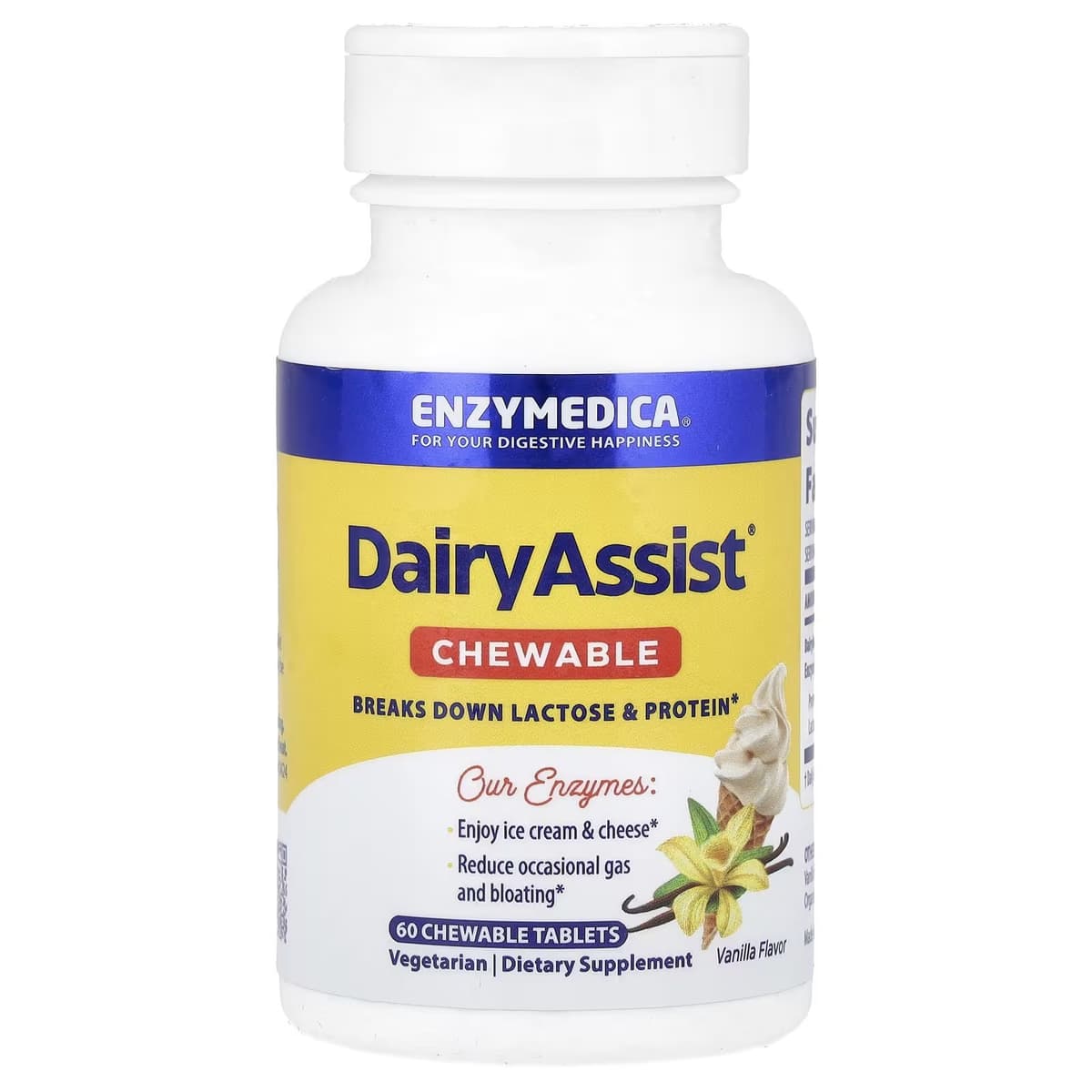 Enzymedica Dairyassist® Gummies - Vanilla - 60 Gummies Tabs