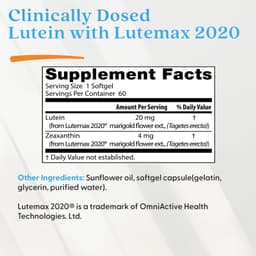 Doctor's Best - Lutein with Lutemax 2020 - 60 Softgels
