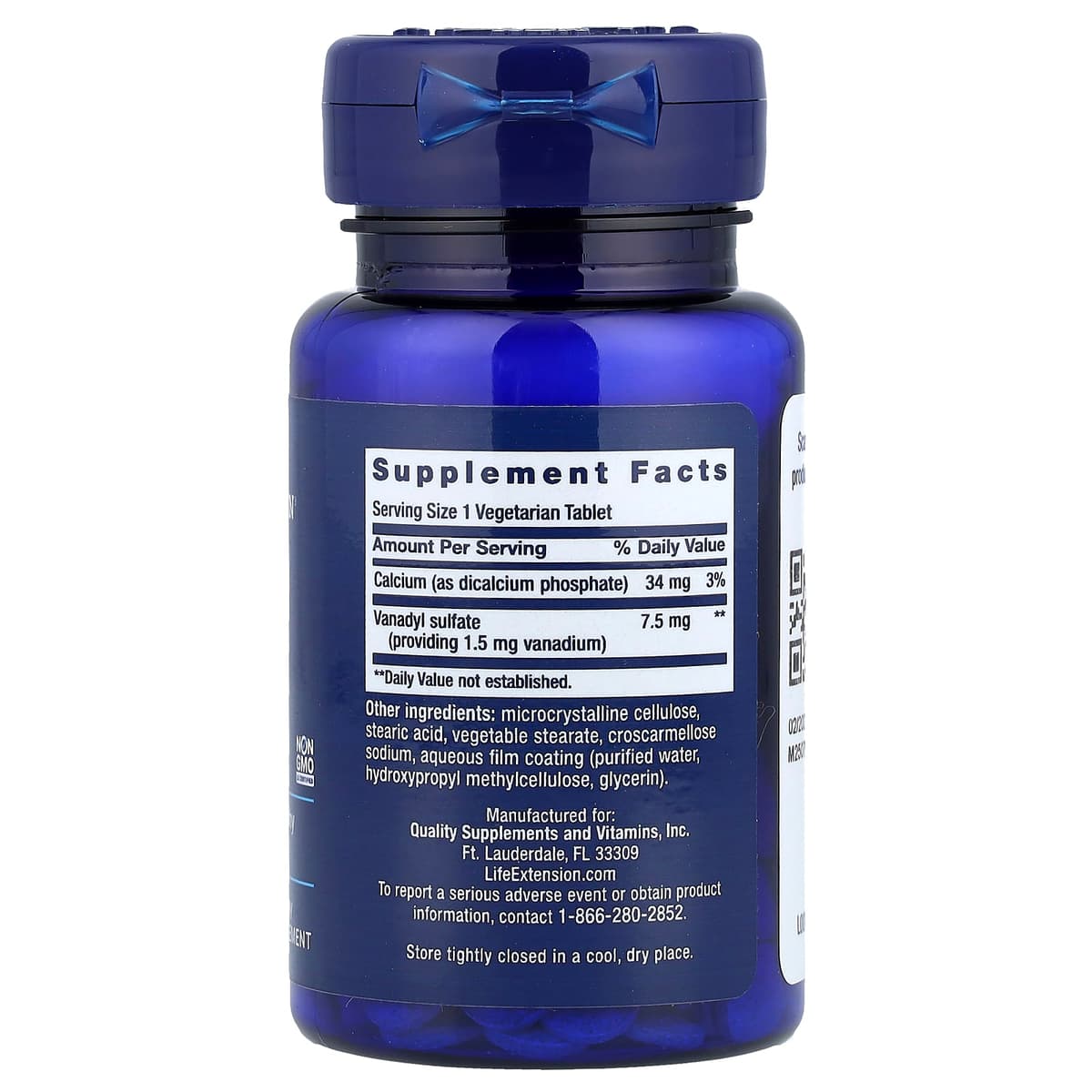 Life Extension - Vanadyl Sulfate - 100 Tabs