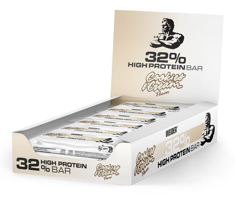 Weider - 32% High Protein Bar – Weider förpackning