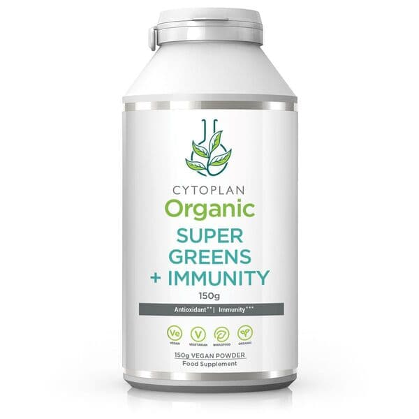 Cytoplan - Organic Super Greens + Immunity - 150g – Cytoplan förpackning